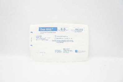 Mallinckrodt 86202 Oral RAE Preformed Tracheal Tube Cuffed, Size 6.0mm